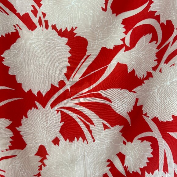 Club Monaco Valterra silk blend red and white balloon sleeve blouse / M - Picture 6 of 8